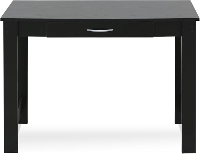 FURINNO Jaya Writing Desk For Residential Use With DrawerBlack, Blackwood, Large - Image 8