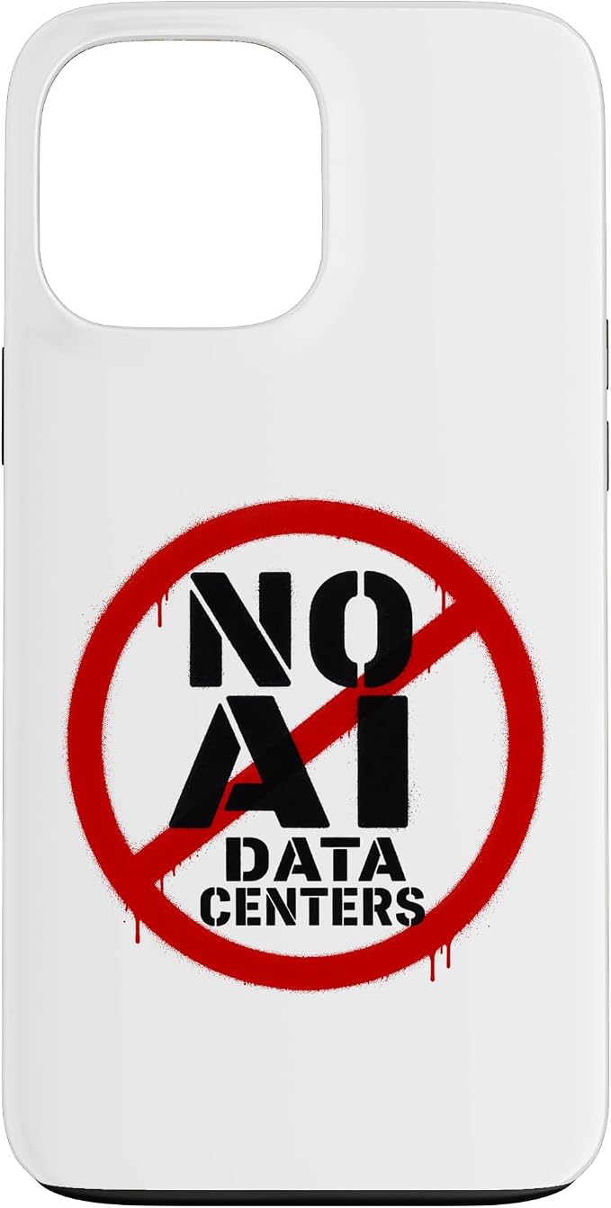 No AI Data Centers – Simple Minimal Spray Paint Style Text Case for iPhone 13 Pro Max by Unknown