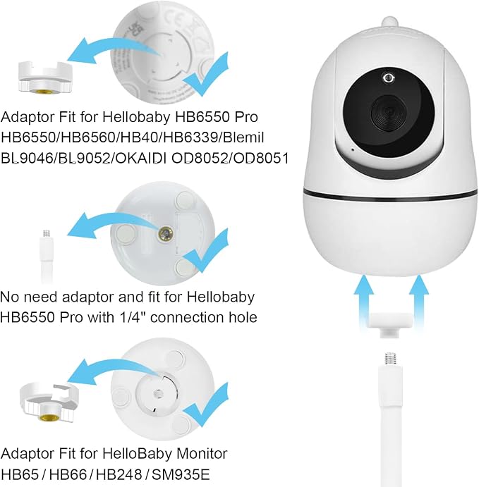 AISVAN Adjustable Height Baby Monitor Floor Stand Holder for Hellobaby HB6560/HB6550 HB65/HB66/HB248 Baby Monitor and Also Compatible with The Nanit Pro Smart Monitor & Flex Stand - Image 3