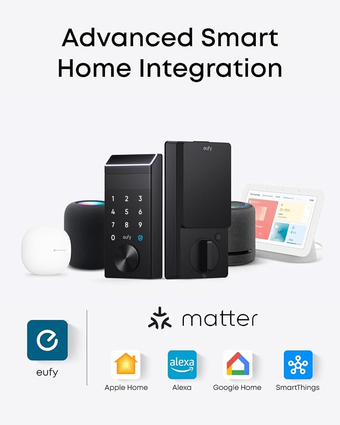 eufy Security Smart Lock FamiLock E34 with Palm Vein Recognition, Keyless Entry Door Lock for Front Door, Wi-Fi Keypad Deadbolt, ANSI/BHMA Grade 1, Auto Lock, IP65 Waterproof, No Monthly Fee - Image 8