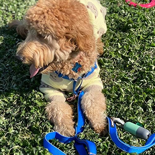 Dog Poop Bag Dispenser with Built-in LED Flashlight and Metal Clip for Leash, Pet Waste Bag Holder, Dog Walking Accessory, Mint Green - Image 5