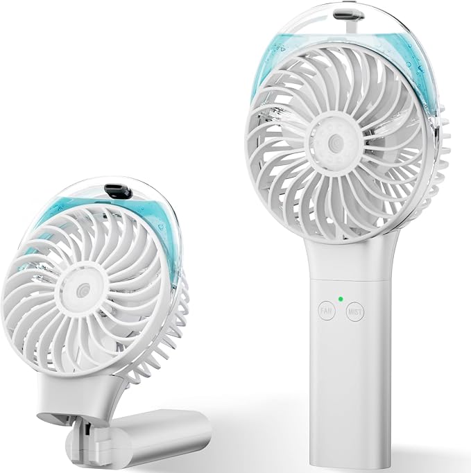 PANERGY Handheld Misting Fan with Mister, Mothers Day Gifts for Mom, Birthday Gifts for Girls Women Men, Mini Portable Cooling Fan for Beach Vacation Travel Camping Cruise Essentials 2026 New by PANERGY