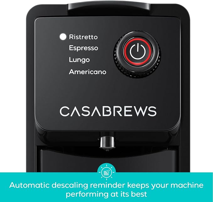 CASABREWS CM7036E 20Bar Espresso Machine for Nespresso Original Pods | Compact Capsule Coffee Machine with 21oz Removable Water Tank, Black Espresso Maker with 4 Brewing Modes for Home or Office - Image 6