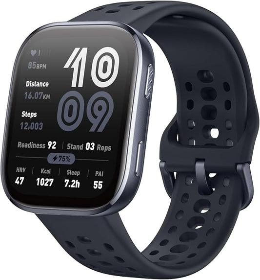 Amazfit Bip 6 Smart Watch 46mm, 14 Day Battery, 1.97" AMOLED Display, GPS & Free Maps, AI, Bluetooth Call & Text, Health, Fitness & Sleep Tracker, 140+ Workout Modes, 5 ATM Water-Resistance, Black by Amazfit