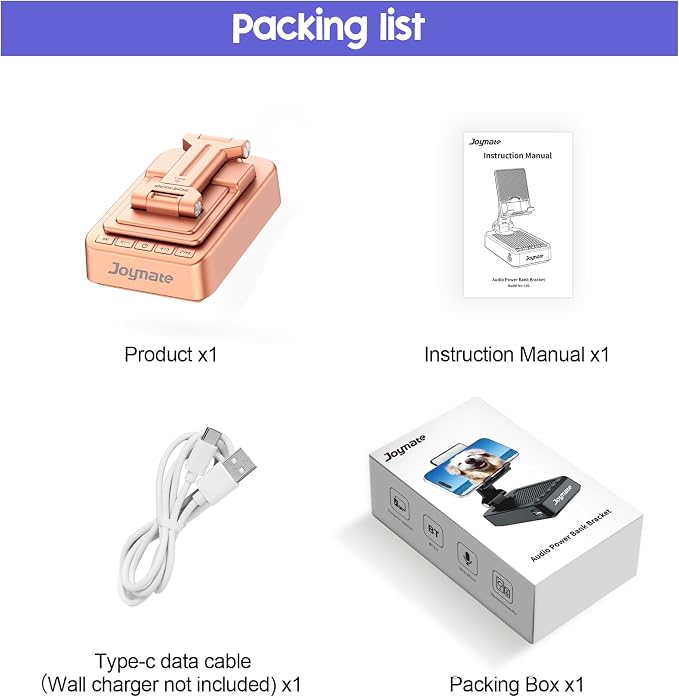 Gifts for Women Girls, Bluetooth Speaker Phone Stand with Charging Function 360° Rotable Adjustable Cell Phone Holder with HD Surround Sound for Desk Fits All Phones,Tablet (Rose Gold) - Image 7