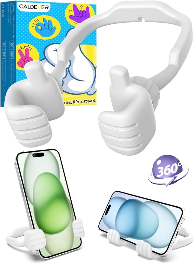 Graduation Gifts for Boys Girls Teens Kids: Thumbs Up Lazy Phone Stand Holder for Desk Funny Gadgets for Teenage Men Women Mom Wife Dad Father Son Daughter Adults Gift Stocking Stuffers Birthday Stuff by CALDEVER