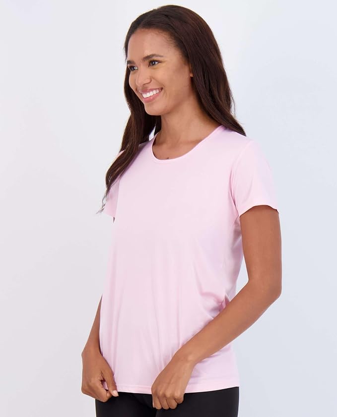 5 Pack Women's Dry Fit Short Sleeve Athletic Gym Workout Running Tops | Available in Plus Size, Exercise, Sports, Fitness, Quick Dry, Cooling, Moisture Wicking, Loose Basic Tees, Yoga, Pilates - Image 3