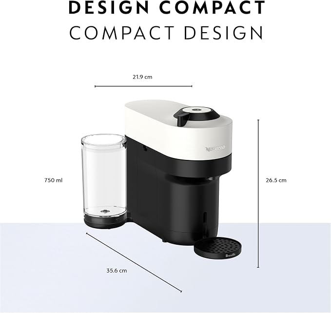 Nespresso Vertuo Pop+ Coffee and Espresso Maker by Breville, Coconut White - Image 8