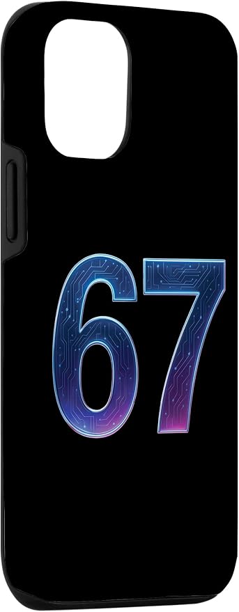67 Meme Ai Quantum Number 67th Six Seven Tech Digital Future Case for iPhone 12/12 Pro - Image 3