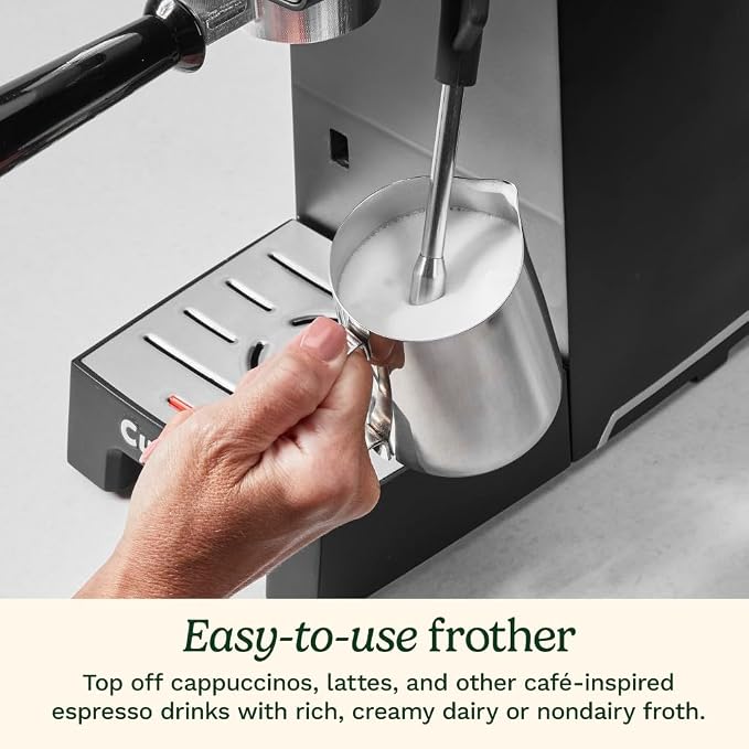 Cuisinart Espresso Bar Slim Coffee Espresso Machine, Makes Hot or Cold Cafe-Quality Beverages Including Cappuccino, Lattes, and Cold Extracted Drinks, Steam/Frothing Wand for Milk-Based Drinks,EM-160 - Image 5