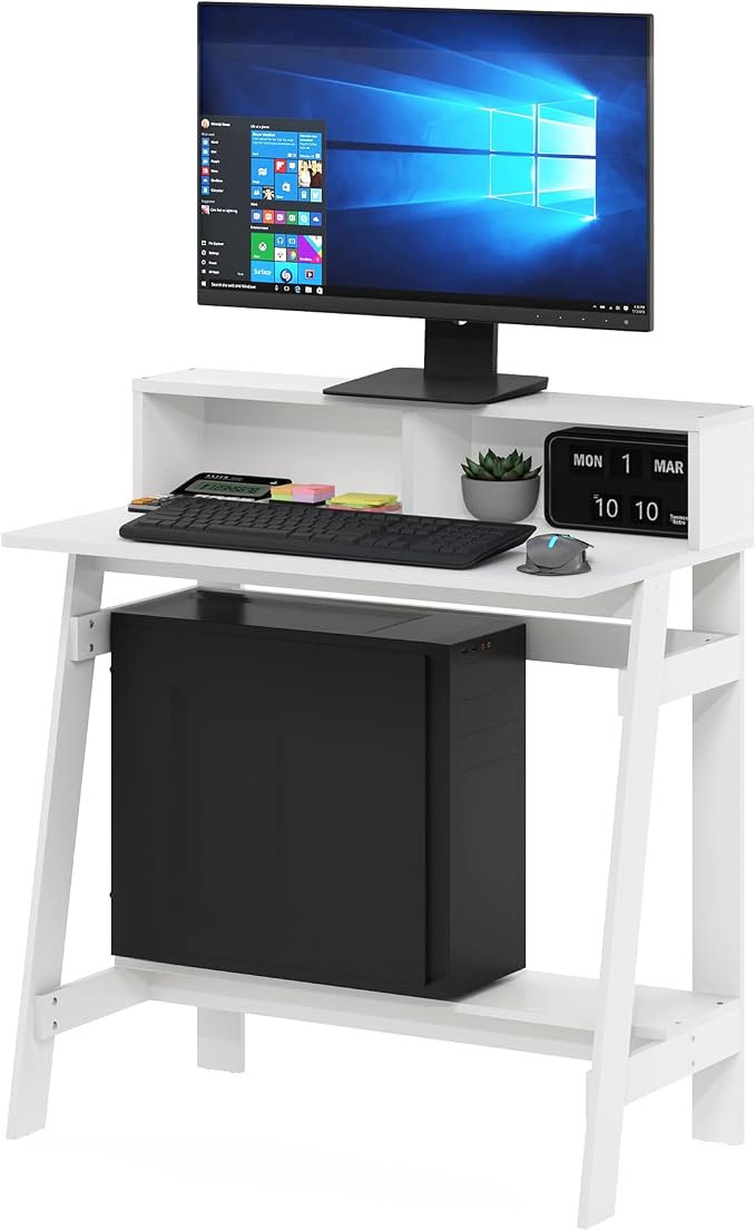 Furinno Simplistic A Frame Computer Desk, Regular, White by Furinno-FitsYourSpaceFitsYourBudget