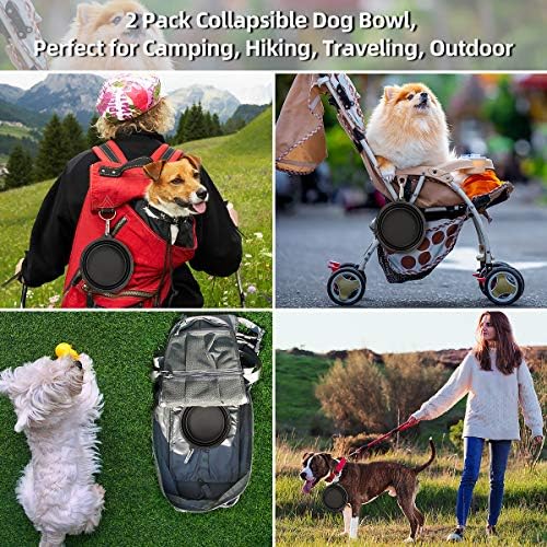 Kytely Large Collapsible Dog Bowls 2 Pack, 34oz Foldable Dog Travel Bowl - Image 4