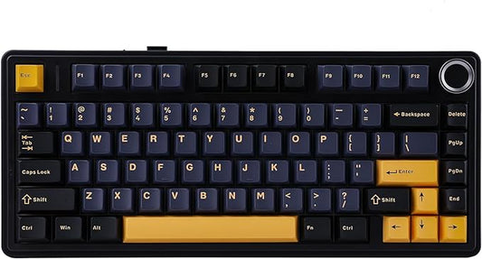 EPOMAKER x Aula F75 Gasket Mechanical Keyboard, 75% Wireless Hot Swappable Gaming Keyboard with Five-Layer Padding&Knob, BT/2.4GHz/USB-C, RGB (Black, LEOBOG Reaper Switch) by EPOMAKER