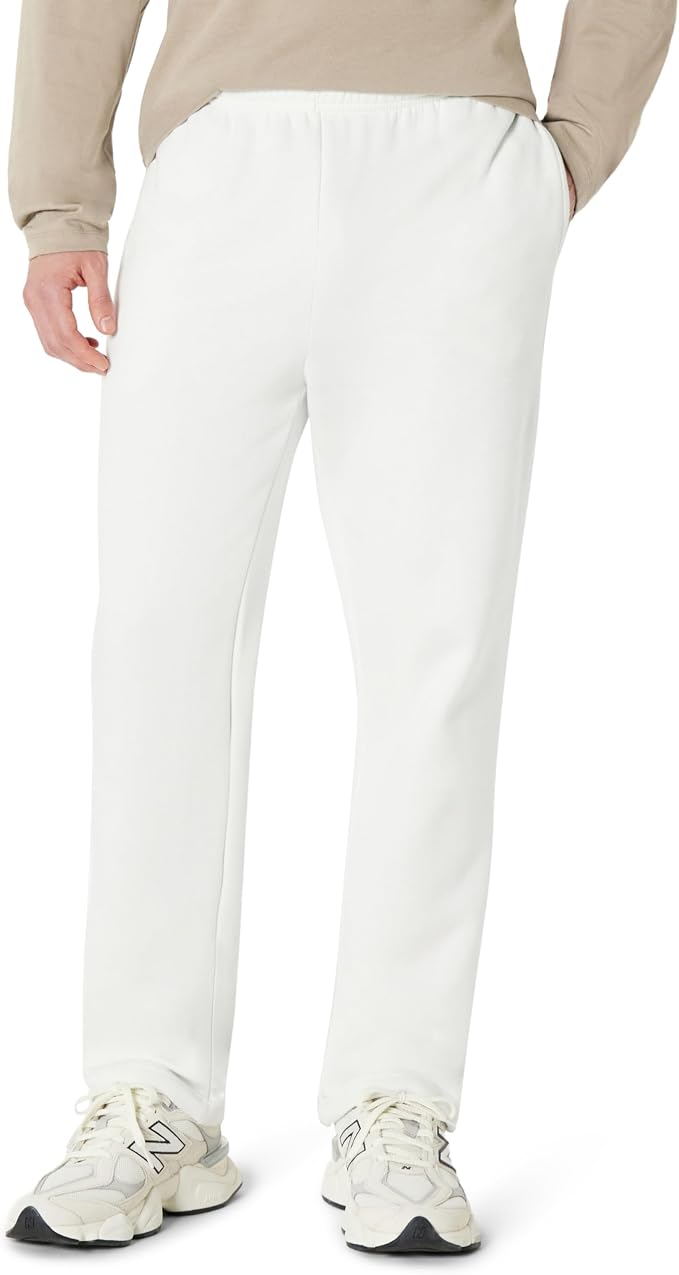 Amazon Essentials Men's Relaxed Straight Leg Fleece Open Bottom Sweatpant (Available in Big & Tall) by AmazonEssentials