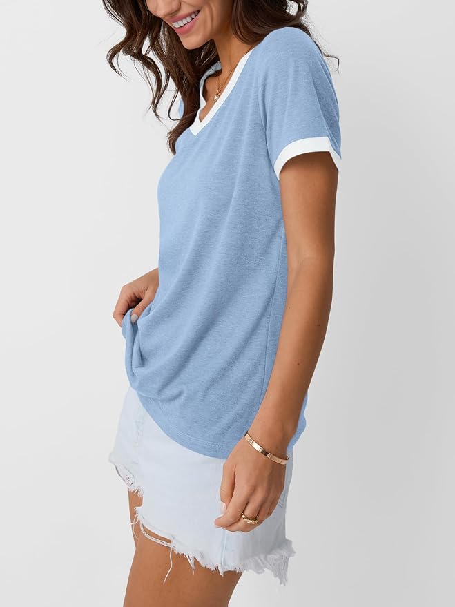 AUTOMET Womens Short Sleeve T-Shirts Summer Tops Casual Soft Tunic V Neck Basic Workout Clothes Spring Fashion Outfits 2026 - Image 4