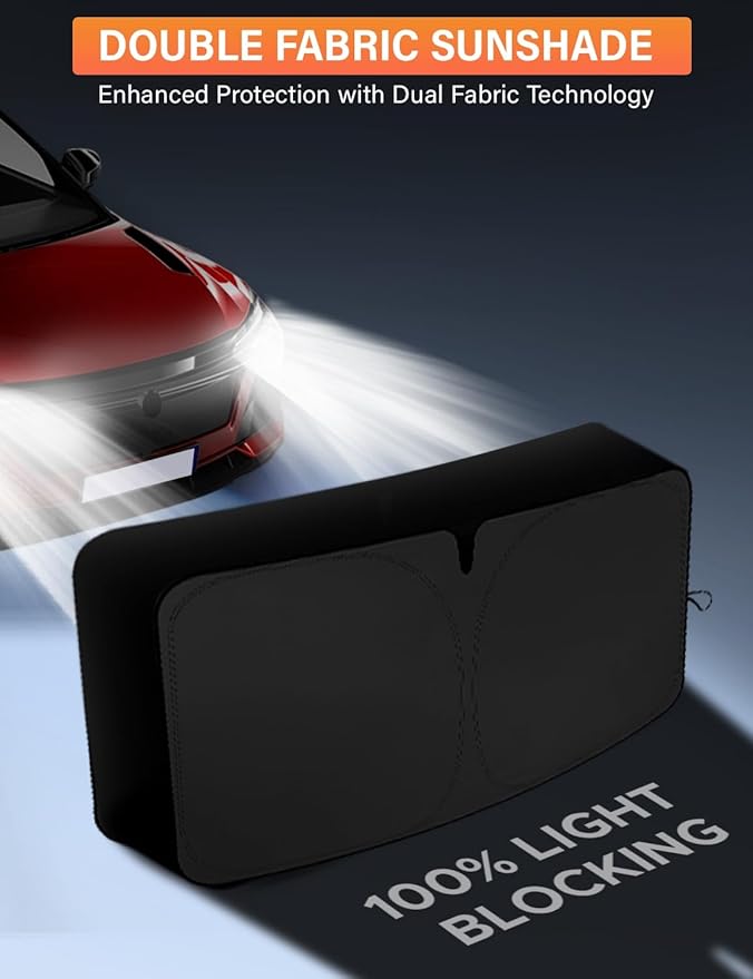 EcoNour Windshield Sunshade Compatible for BMW 5 Series 2024 2025 2026 (530i, 530i xDrive, 540i xDrive, The 550e xDrive) Sun Visor for Window Sunshade Cover, UV Protector, Car Accessories - Image 8