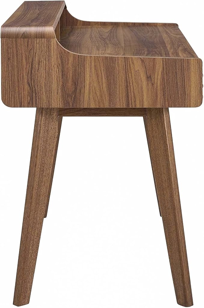 Modway Render Mid-Century Modern Writing Desk in Walnut - Image 5