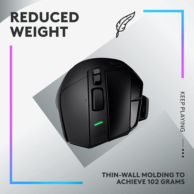 Logitech G502 X Lightspeed Wireless Gaming Mouse - Black | Optical Switches, 13 Buttons, <140 hrs Battery, USB-C, Infinite Scroll Toggle, Wireless Charging Capable, for PC/MacOS - Image 6