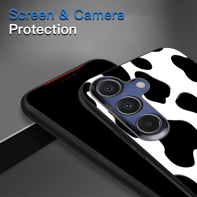 Designed for Galaxy S25 Plus Phone Case,Slim Silicone Shockproof Protective Case for Galaxy S25 Plus 6.7 inch,Cow Print - Image 5