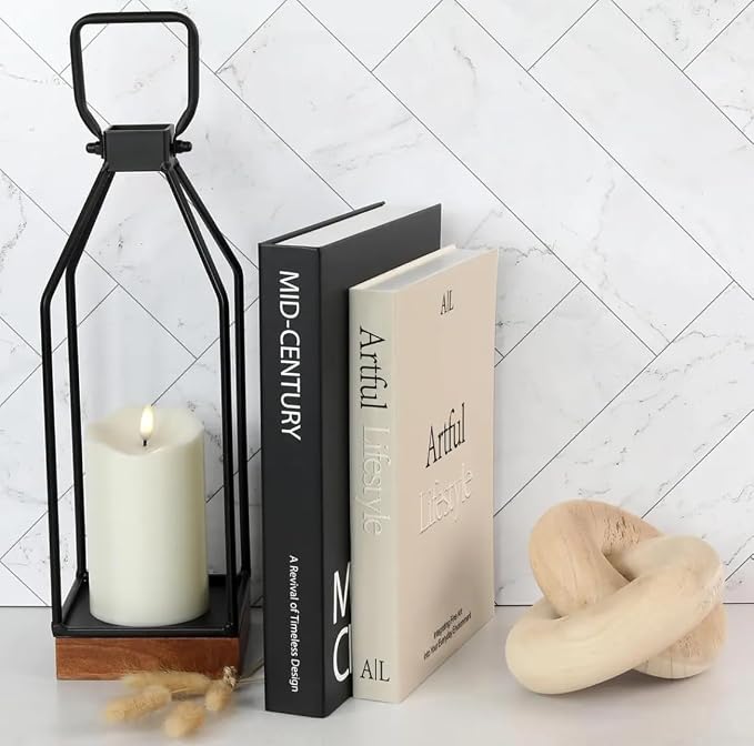 Decorative Books for Home Decor,2 Pcs Modern Minimalist Faux Book for Home Decoration,Coffee Table Decor,Living Room Aesthetic Accent (E5) - Image 5