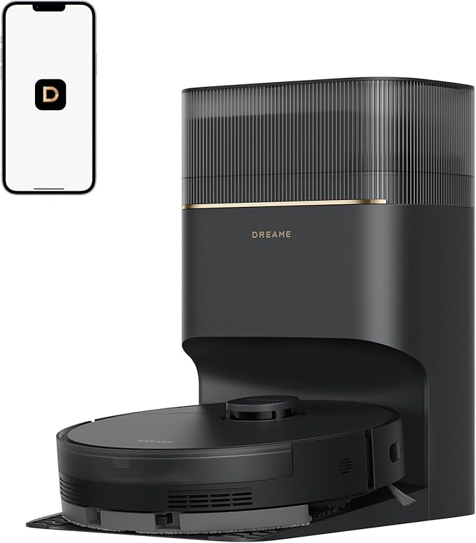 dreame D20 Pro Plus Robot Vacuum and Mop, Detangling DuoBrush for Pet Hair | 13,000Pa Suction, Corner Cleaning, 150-Day Auto-Empty with 5L Dust Bag, LDS Navigation, 5,200mAh Battery, App & Voice Control by Unknown