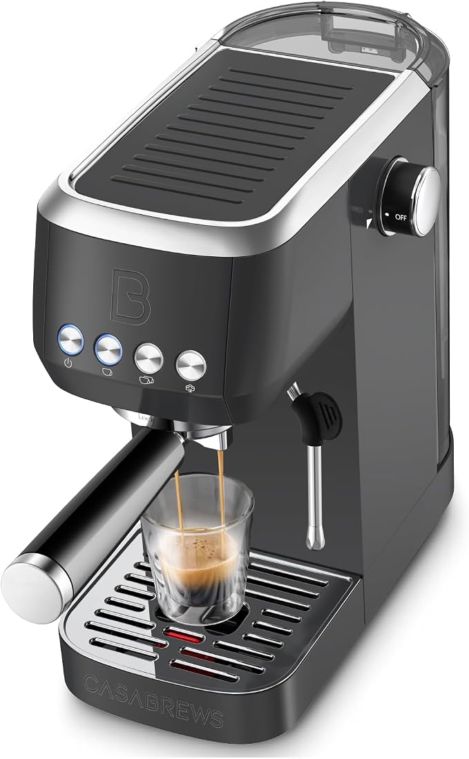 CASABREWS 3700 Essential Espresso Machine, Stainless Steel Espresso Maker | 20-Bar Italian Pump, Powerful Steam Wand, 43.9oz Removable Water Tank, Compact Espresso Maker for Home, Cappuccino & Latte by CASABREWS