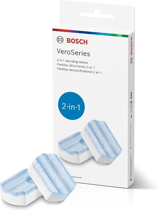 Bosch Descaling Tablets for VeroCafe Coffee and Espresso Machines | Remove Limescale, Corrosion Buildup - Maintenance Accessory for VeroCafe, 3 Tabs - TCZ8002US by Unknown