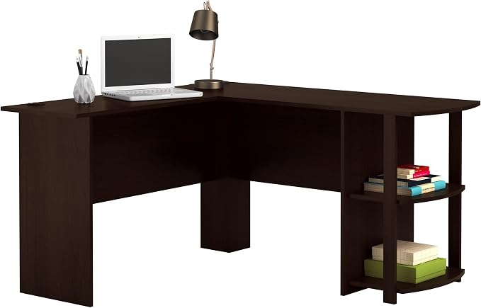 Ameriwood Home Dakota L-Desk with Bookshelves, Espresso by AmeriwoodHome