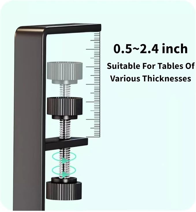INLDY Under Desk Drawer, Desk Side Storage, Hanging Desks Organizer, Clamp On Mesh Metal Desks Organizer for Office and Home (Black) - Image 5