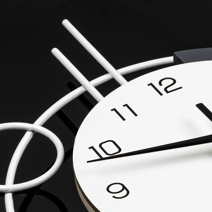 Large Decorative Wall Clock Silent Non-Ticking Quartz Battery Operated Pendulum Wall Clock for Living Room Kitchen Office Bathroom Bedroom Home Wall Art 17.7x27.3 inch - Image 6