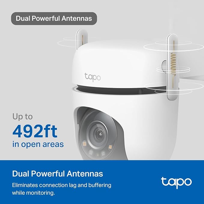 TP-Link Tapo 2K QHD Outdoor Pan/Tilt Wi-Fi Security Camera, 360° View, Motion Tracking, Color Night Vision, Free Person/Vehicle/Motion Detection, Cloud & SD Card Storage, 24/7 Recording, Tapo C520WS… - Image 11