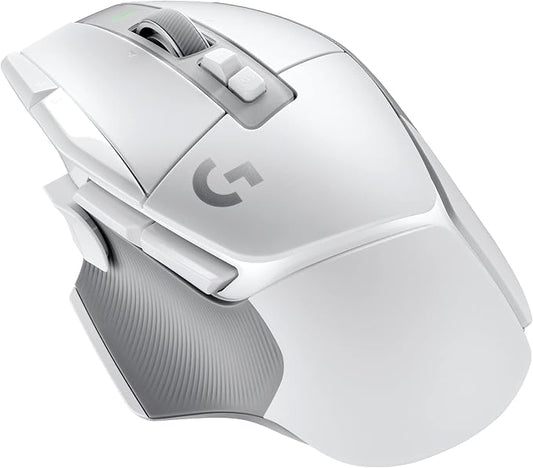 Logitech G502 X Lightspeed Wireless Gaming Mouse - White | Optical Switches, 13 Buttons, <140 hrs Battery, USB-C, Infinite Scroll Toggle, Wireless Charging Capable, for PC/MacOS by Unknown