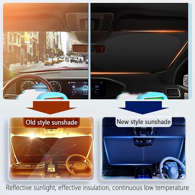 Car Windshield Sun Shade Compatible with Toyota RAV4 2019-2025,Oxford Cloth Sun Shade for Car Windshield with Foldable Design,Windshields Cover Suns Shades for Blocking Heat with Storage Bag - Image 3