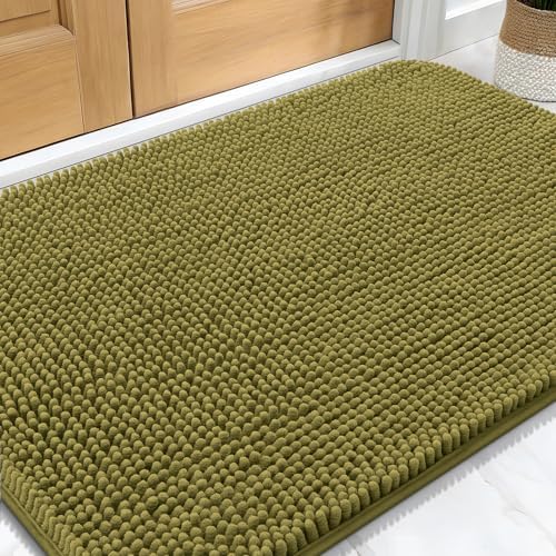 OLANLY Dog Door Mat for Muddy Paws 34x21, Super Absorbent Chenille Mud Mat by OLANLY