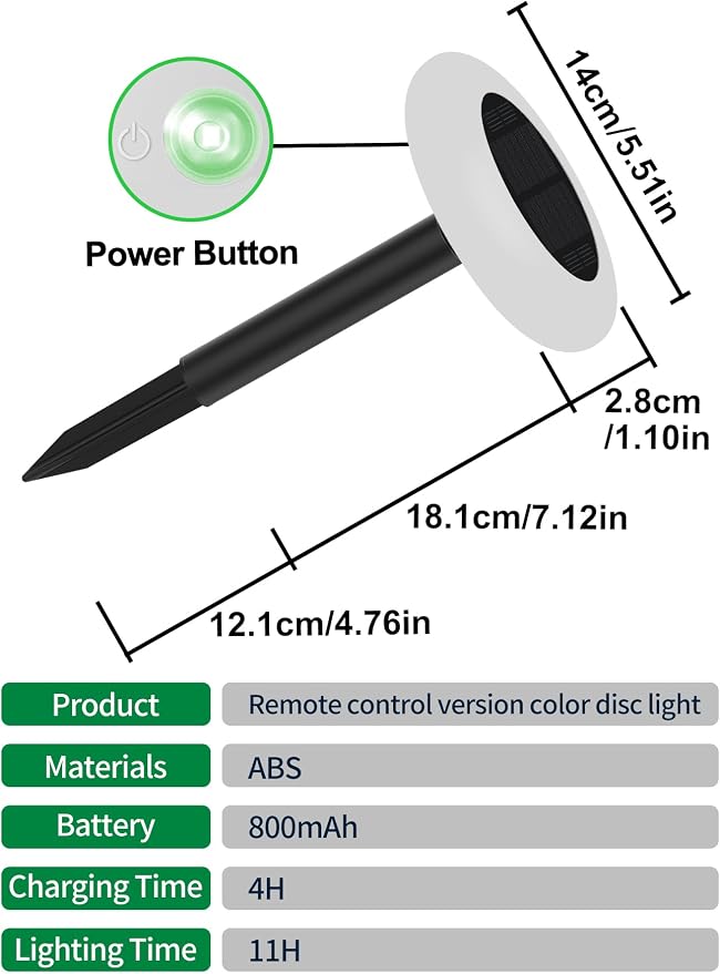 intelamp Solar Pathway Lights Outdoor, 2 Pack 9 Color Changing with Remote Control, Dusk to Dawn Solar Powered Waterproof LED Ground Lighting for House Outside Lawn Garden Yard Patio - Image 9