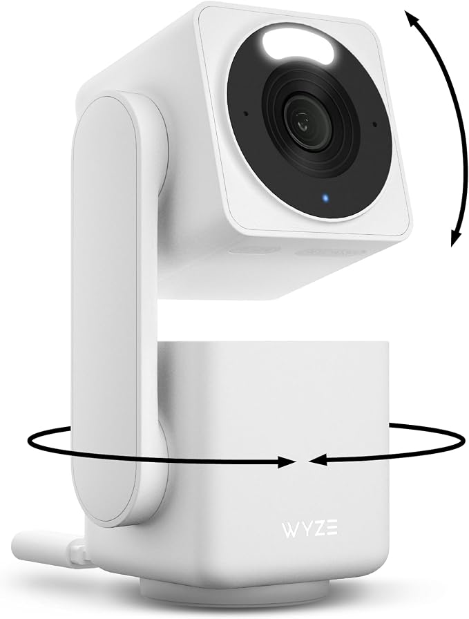 WYZE Cam Pan v4, 4K Smart Security Camera, AI Indoor/Outdoor Cameras for Home Security, Baby & Pet, Color Night Vision, 360° Pan/Tilt/8 x Digital Zoom, 2.4G & 5G, Works with Alexa & Google Assistant by WYZE