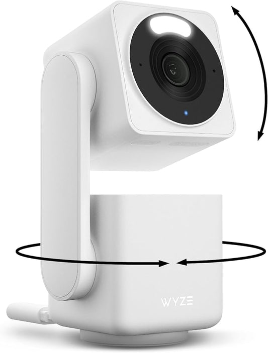 WYZE Cam Pan v4, 4K Smart Security Camera, AI Indoor/Outdoor Cameras for Home Security, Baby & Pet, Color Night Vision, 360° Pan/Tilt/8 x Digital Zoom, 2.4G & 5G, Works with Alexa & Google Assistant by WYZE