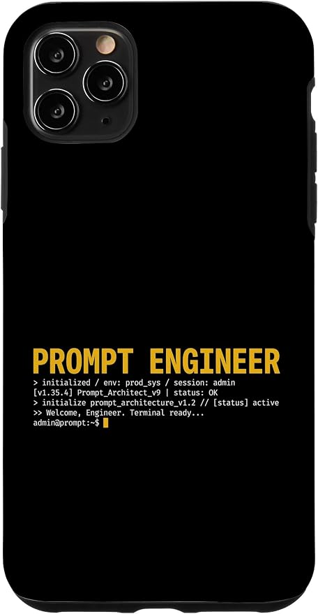 Prompt Engineer Terminal Screen AI Developer Software Coder Case for iPhone 11 Pro Max by Unknown