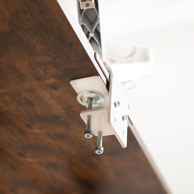 VIVO Steel Reinforcement Bracket Mount Plate for Thin, Glass, and Other Fragile Table Top Surfaces, Compatible with Most Monitor Stand C-Clamp Installations, Anti-Slip No Scratch, White, STAND-AC01RW - Image 6