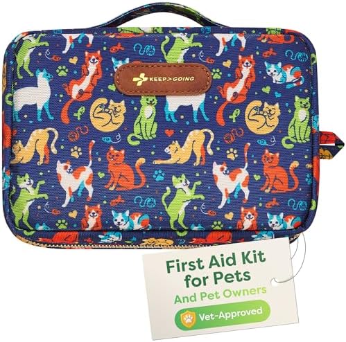 KeepGoing Pet First Aid Kit for Dogs & Cats, 99 Pc. Travel Emergency Kit by KEEP%3EGOING