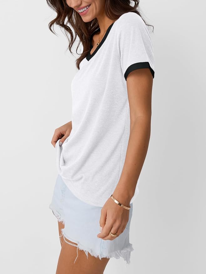 AUTOMET Womens Short Sleeve T-Shirts Summer Tops Casual Soft Tunic V Neck Basic Workout Clothes Spring Fashion Outfits 2026 - Image 4