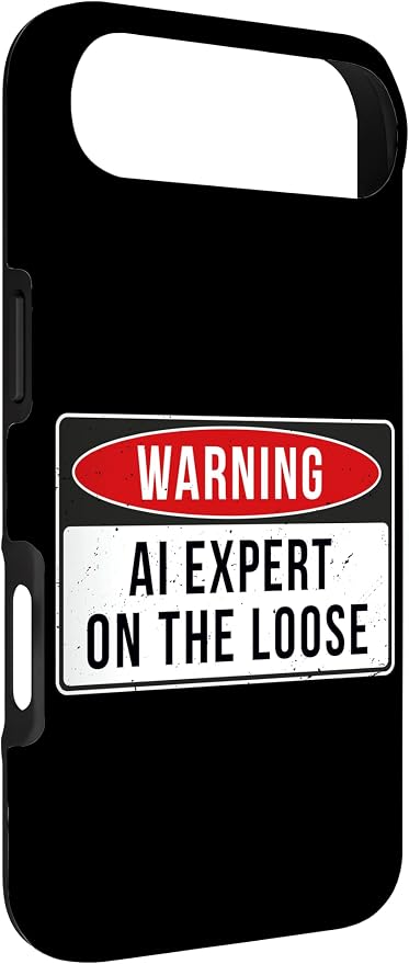 Warning Sign - AI Expert On The Loose Funny Job Quote Case for iPhone Air - Image 2