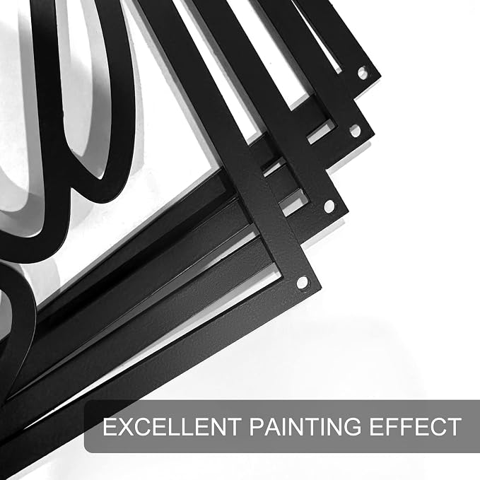 Glamativity 4 Pack Black Abstract Metal Wall Art, Minimalist Décor Single Line Art Wall Décor, 3D Textured Metal Wall Sculptures, for Living Room Bedroom Bathroom Study Room (Black Boho, L Size 22.5 x 15.7'') - Image 8