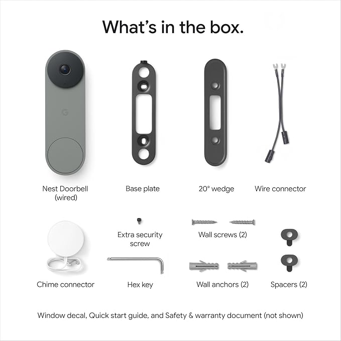 Google Nest Doorbell (Wired, 3rd Gen) - 2K Video, Live View - 2025 - Hazel | Video doorbell, 2K HDR, intelligent alerts, color night vision, 2-way audio, works with Google Home & Gemini - Image 14
