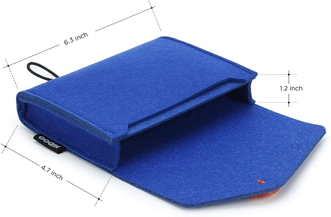 NIDOO Portable Felt Storage Bag, Electronics Accessories Protective Case Pouch for MacBook Power Adapter, Mouse, Cellphone, Cables, SSD, HDD, Power Bank, Portable External Hard Drive, Blue - Image 3