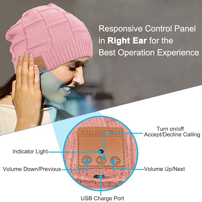 Bluetooth Beanie Hat Headphones Unique Tech Gifts Stocking Stuffer - Image 5