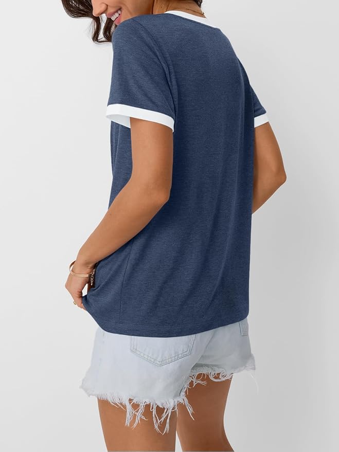 AUTOMET Womens Short Sleeve T-Shirts Summer Tops Casual Soft Tunic V Neck Basic Workout Clothes Spring Fashion Outfits 2026 - Image 3
