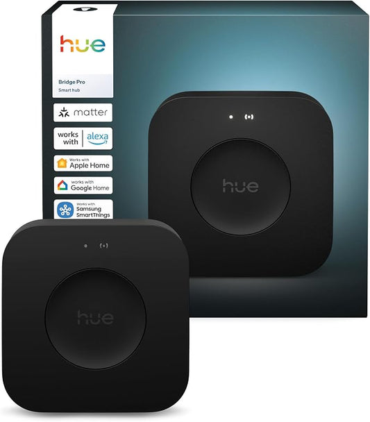 Philips Hue Bridge Pro, Smart Lighting Hub, Wireless, Advanced Encryption, Supports 150+ Lights & 50+ Accessories, Hue Bridge System Works with Apple Home, Alexa, Google, Samsung SmartThings by Unknown
