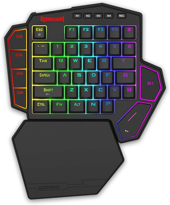 Redragon K585 HE Wired Rapid Trigger Magnetic One-Handed RGB Gaming Keypad | Silky POM Switches for Valorant FPS Precision, Zero Input Delay, 8K Polling, Dual-Module Structure, PRO Customize Software by REDRAGON