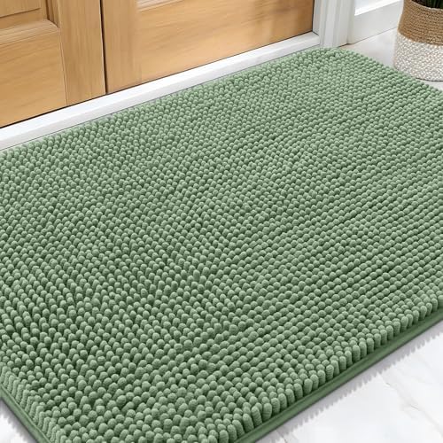 OLANLY Dog Door Mat for Muddy Paws 34x21, Super Absorbent Chenille Mud Mat by OLANLY